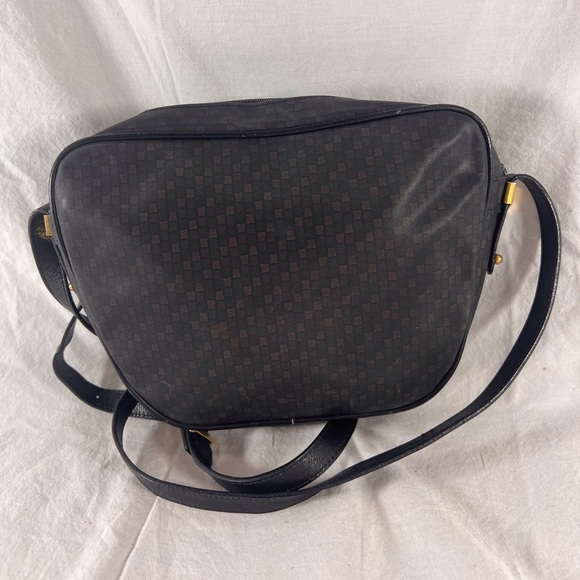 LANVIN PARIS Vintage Authentic Dome Black Canvas and Leather Trim Crossbody bag - Picture 16 of 17